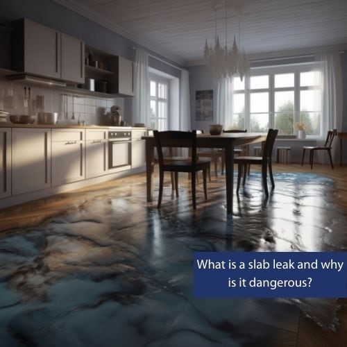 What is a slab leak and why is it dangerous
