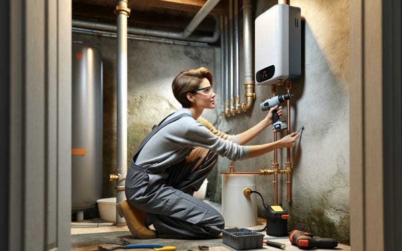 installation of tankless water heater
